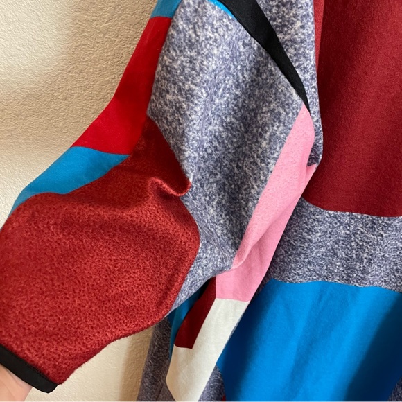 Multicolor Printed Geometric Funky Felt Coat Maxi Jacket Size M - Picture 9 of 11